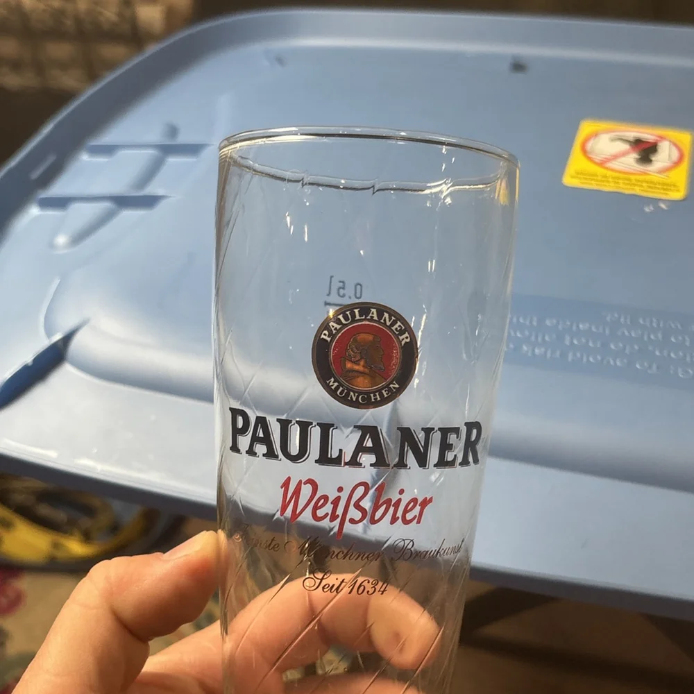 VTG Paulaner Munchen Beer Glass,0.5L SAHM,Germany,Pilsner,Tall,Stein,Swirl 10